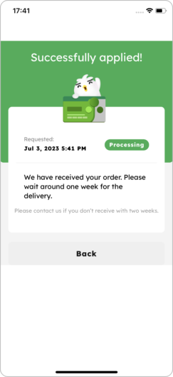 Kindly wait until your order arrives.