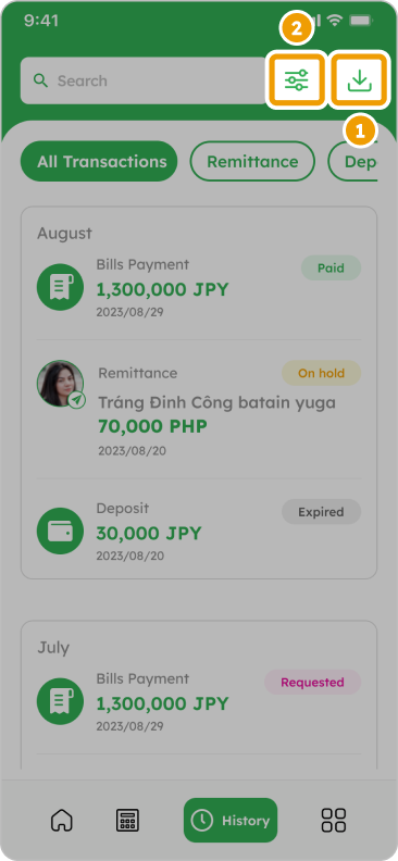 Smiles Guidelines - How to Download a Remittance Certificate - Step 2
